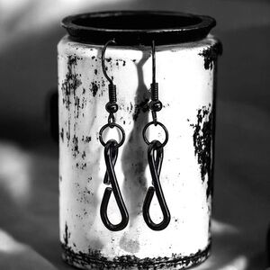 5 For $25💫Alternative Whimsigoth Black Chain Links Earrings